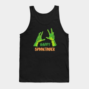 Halloween Spooky Funny T-shirt Scary Zombie Hands Halloween Gift Idea Happy Halloween Tank Top